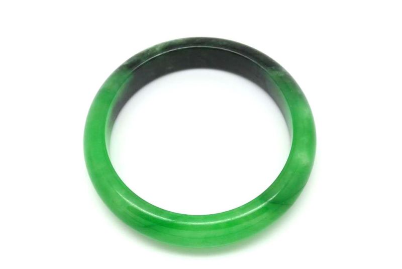 Jade-Armband - Klasse A 5,7cm - Dunkelgrün Transparent 5
