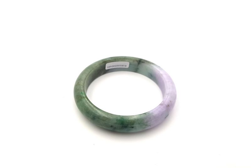 Jade-Armband Klasse A 5,85cm - Grün und Weiß 4