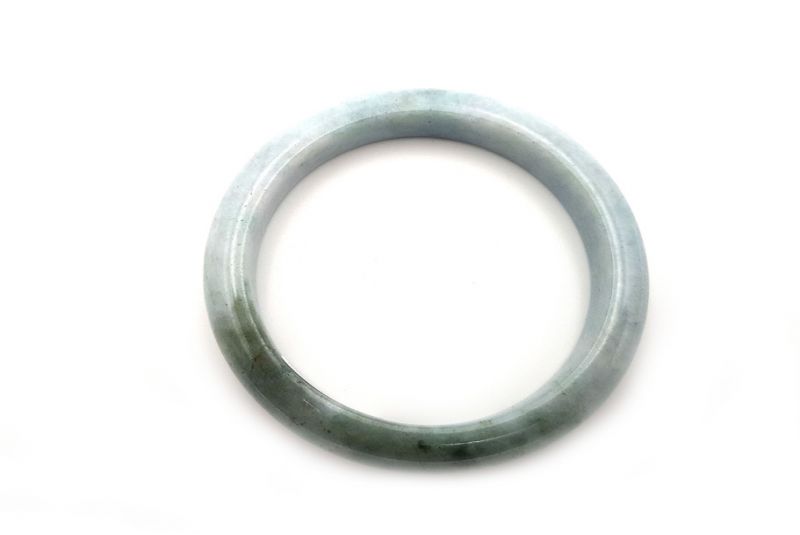 Jade-Armband Klasse A 5,90cm - Weiß und Kaiser grün 2