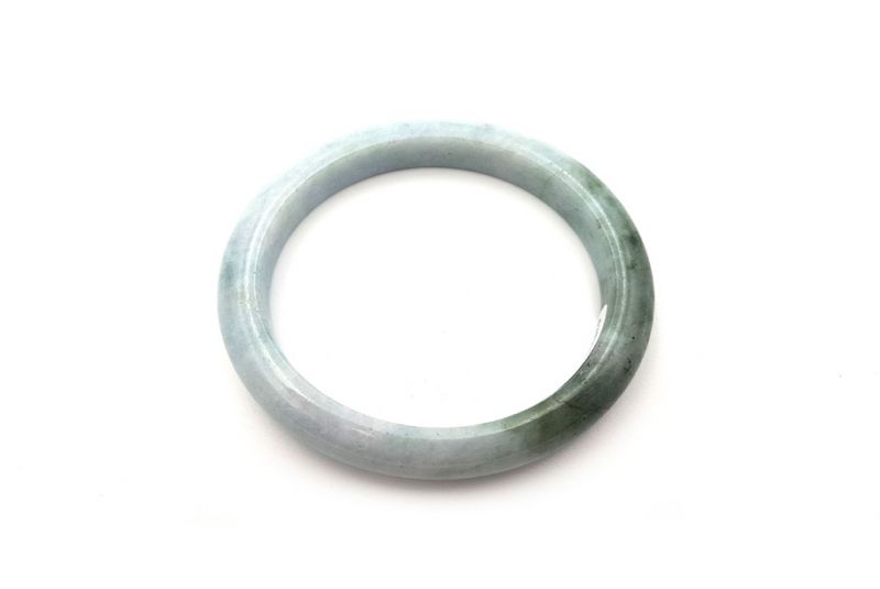 Jade-Armband Klasse A 5,90cm - Weiß und Kaiser grün 4