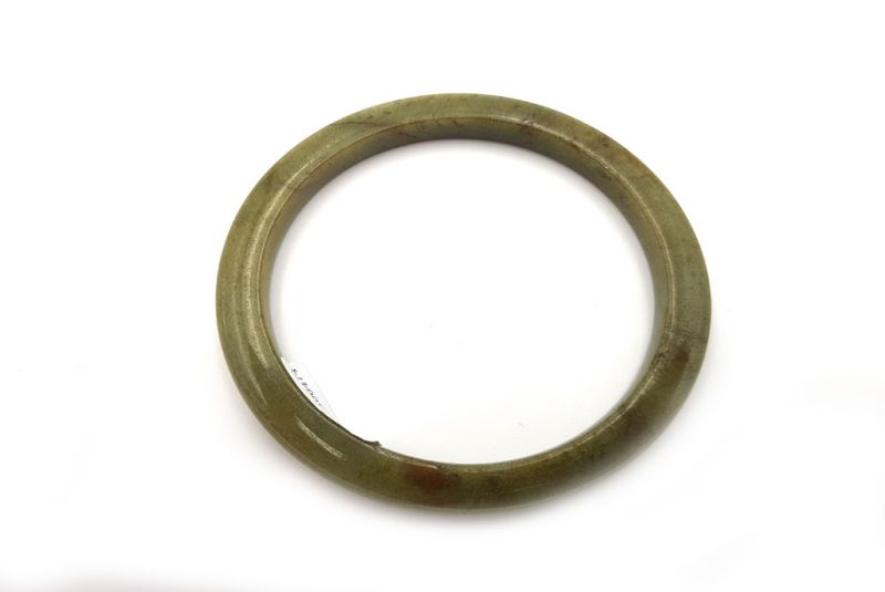 Jade-Armband Klasse A 5,9cm - Grün mit braunen Reflexen 2