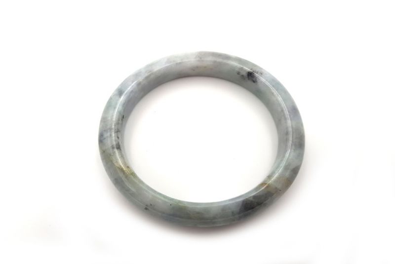 Jade-Armband Klasse A 5,9cm - Grüne spotted 2
