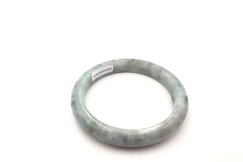 Jade-Armband Klasse A 5,9cm - Grüne spotted 4