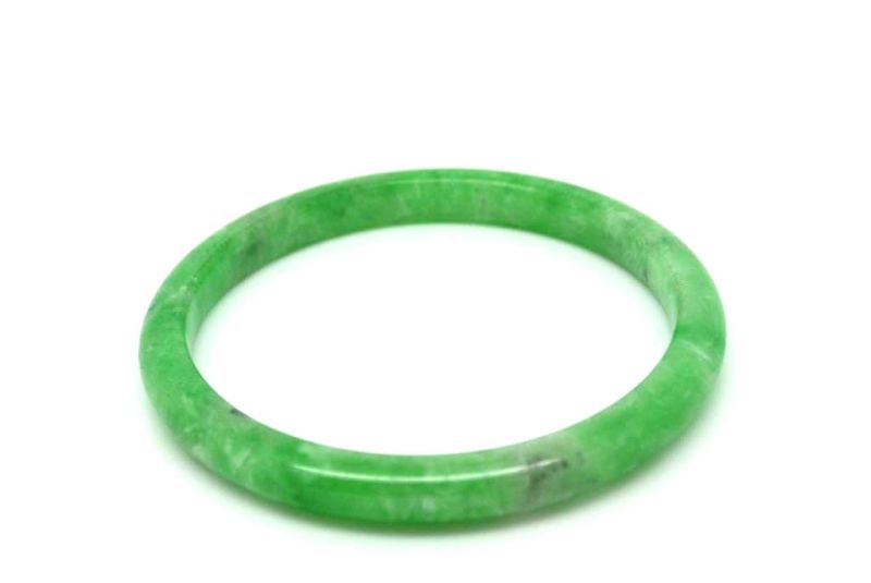 Jade-Armband Klasse A Apfelgrün 5 7cm 2
