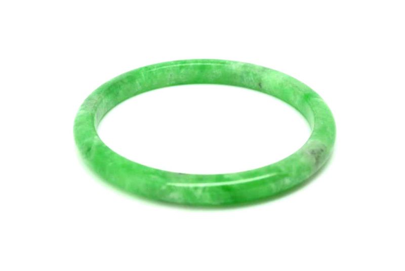 Jade-Armband Klasse A Apfelgrün 5 7cm 5