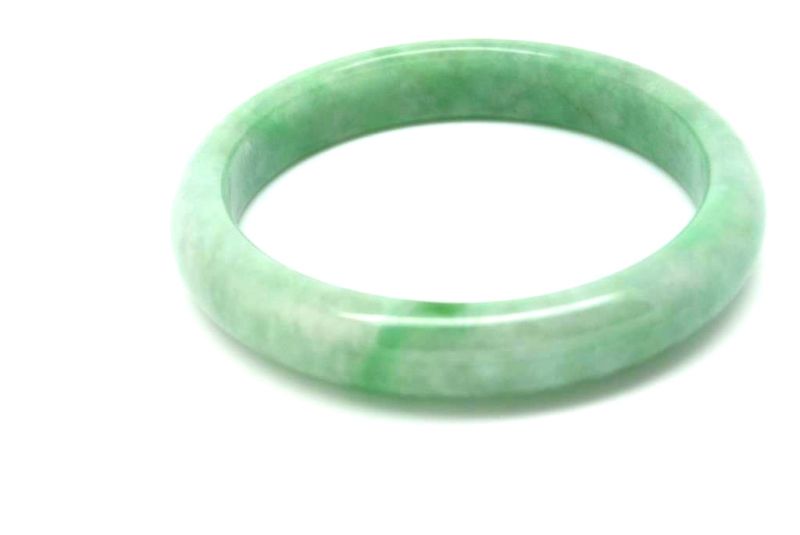 Jade-Armband Klasse A Apfelgrün 6 1 4