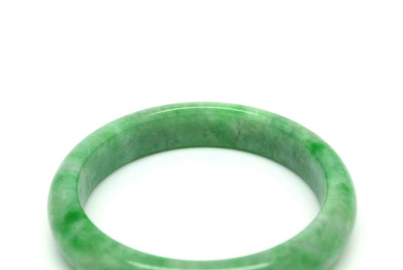 Jade-Armband Klasse A Apfelgrün 6cm 2