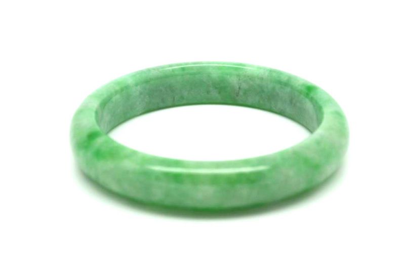 Jade-Armband Klasse A Apfelgrün 6cm 3