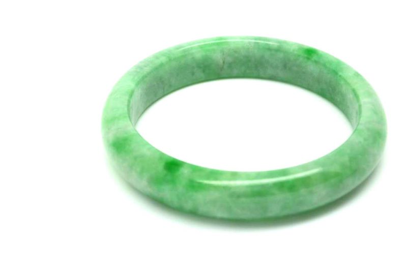 Jade-Armband Klasse A Apfelgrün 6cm 4