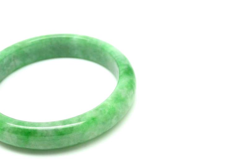 Jade-Armband Klasse A Apfelgrün 6cm 5