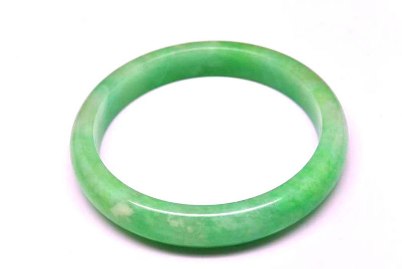 Jade-Armband Klasse A Apfelgrün 2