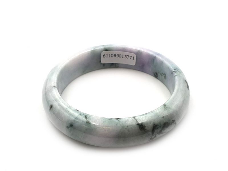Jade-Armband Klasse A Blanc et vert tacheté 3