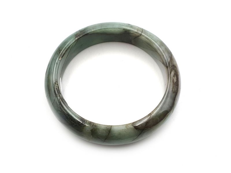 Jade-Armband Klasse A Dunkelgrün / Durchscheinend 2