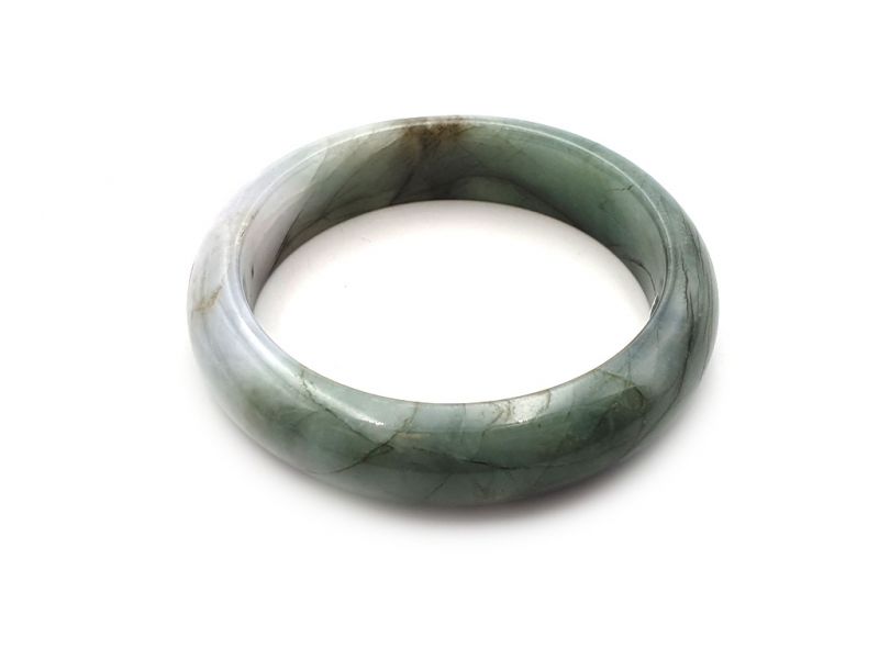 Jade-Armband Klasse A Dunkelgrün / Durchscheinend 4