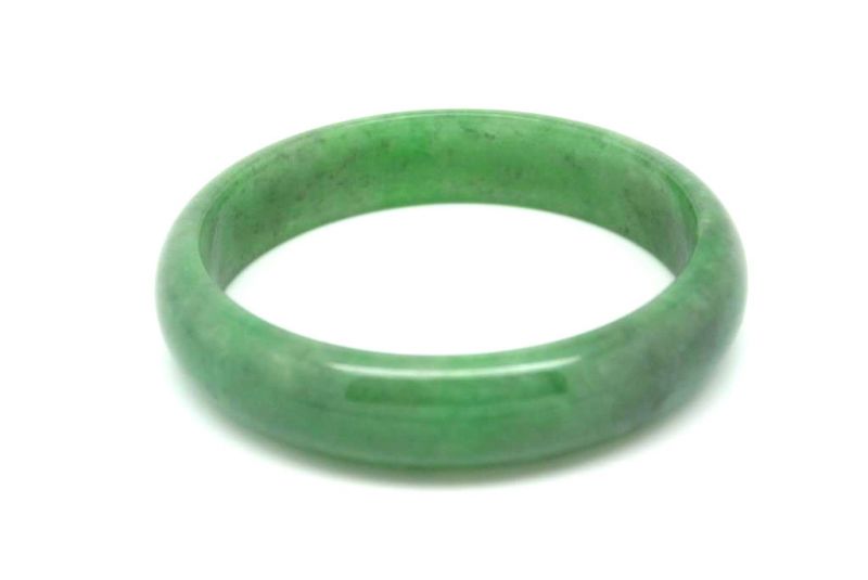 Jade-Armband Klasse A Dunkelgrün / Transparent 5 9cm 2