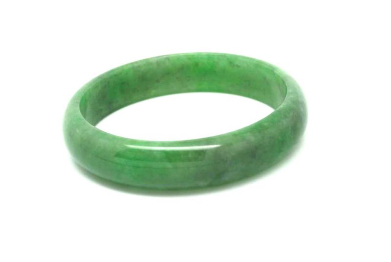 Jade-Armband Klasse A Dunkelgrün / Transparent 5 9cm 4