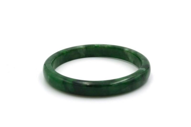 Jade-Armband Klasse A Dunkelgrün 2