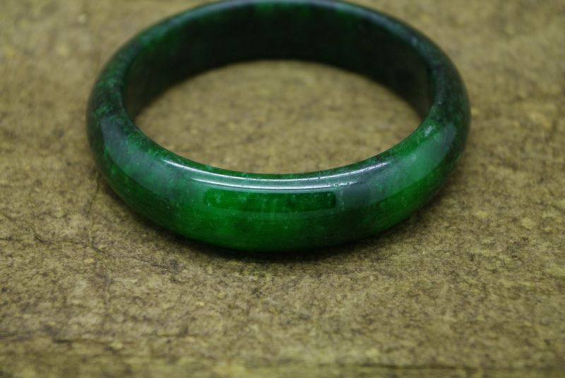 Jade-Armband Klasse A Dunkelgrün 4