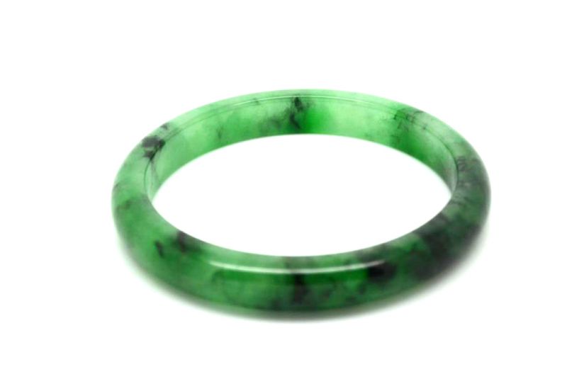 Jade-Armband Klasse A Dunkelgrün Transparent 5 9cm 5
