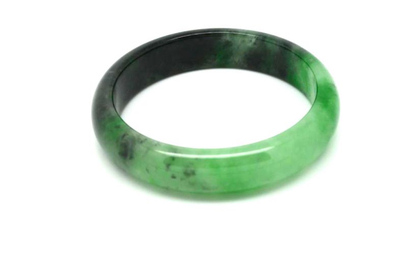 Jade-Armband Klasse A Dunkelgrün Transparent 6 25 2