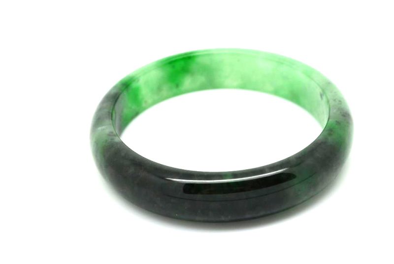 Jade-Armband Klasse A Dunkelgrün Transparent 6 25 3