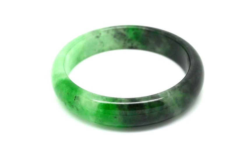 Jade-Armband Klasse A Dunkelgrün Transparent 6 25 4