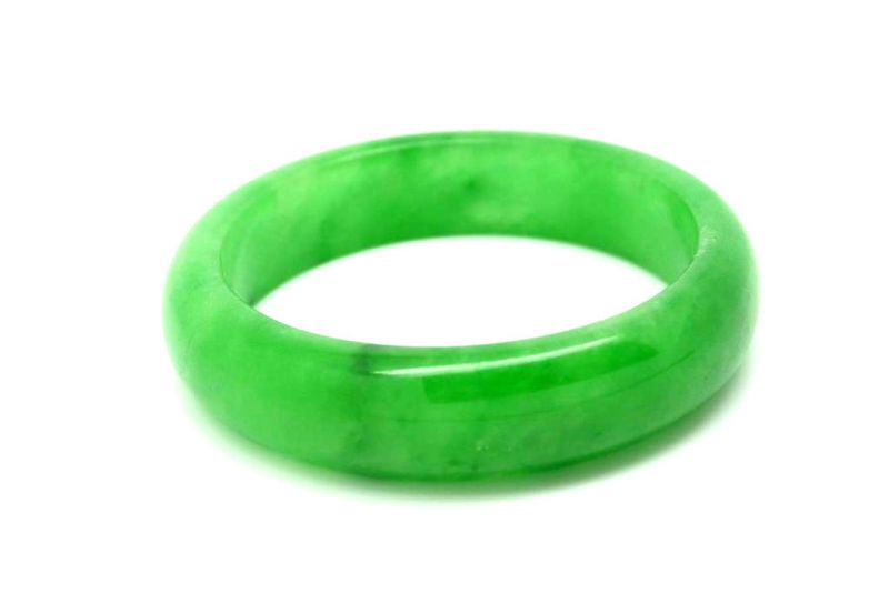 Jade-Armband Klasse A Durchscheinend Grün 5 5cm 2