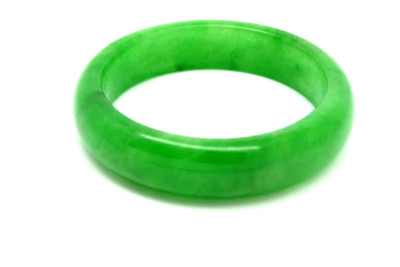 Jade-Armband Klasse A Durchscheinend Grün 5 5cm 4