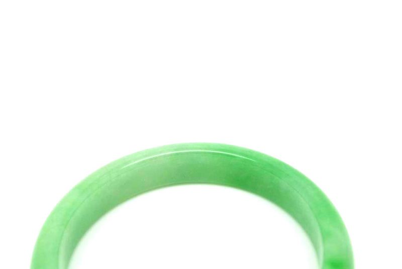 Jade-Armband Klasse A Durchscheinend Grün 5 8cm 3