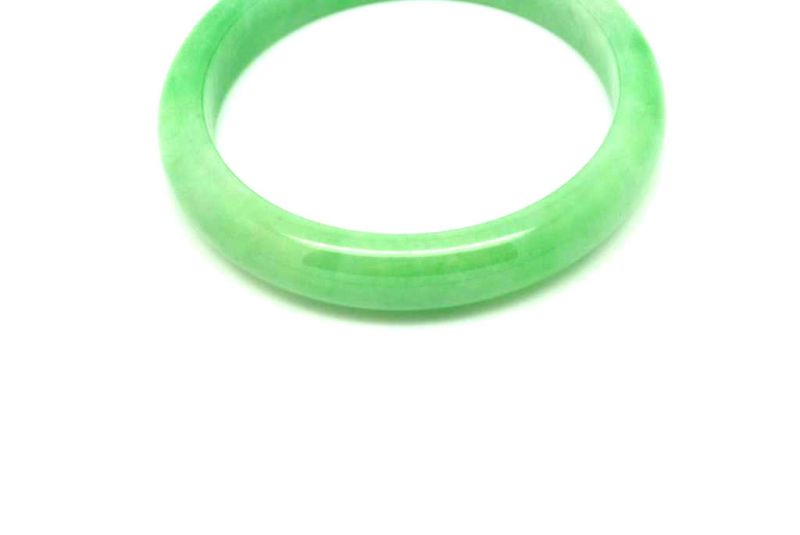 Jade-Armband Klasse A Durchscheinend Grün 5 8cm 4
