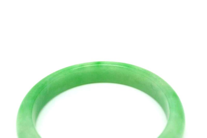 Jade-Armband Klasse A Durchscheinend Grün 5 8cm 5