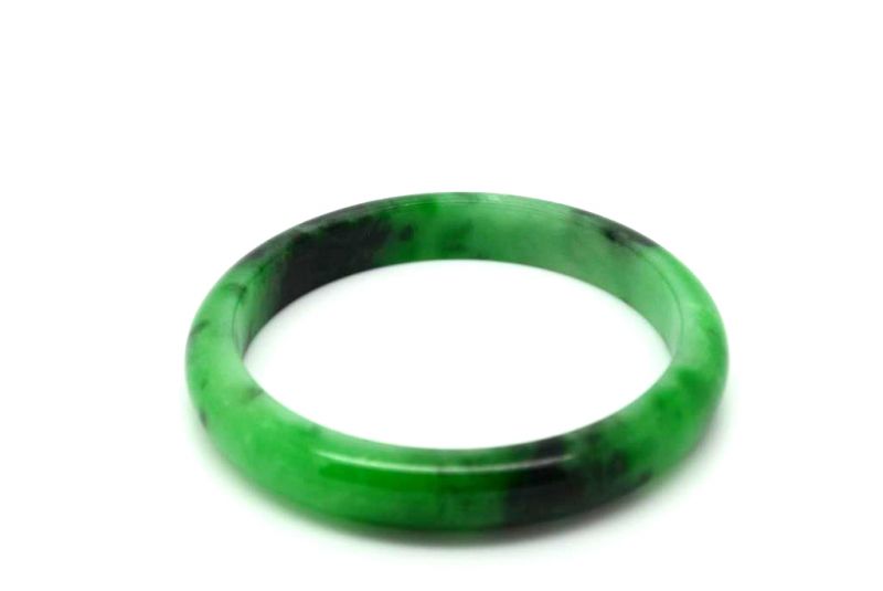 Jade-Armband Klasse A Durchscheinend Grün 5 8cm 2