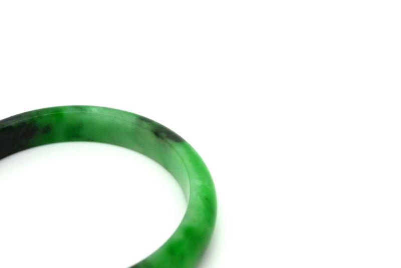 Jade-Armband Klasse A Durchscheinend Grün 5 8cm 3