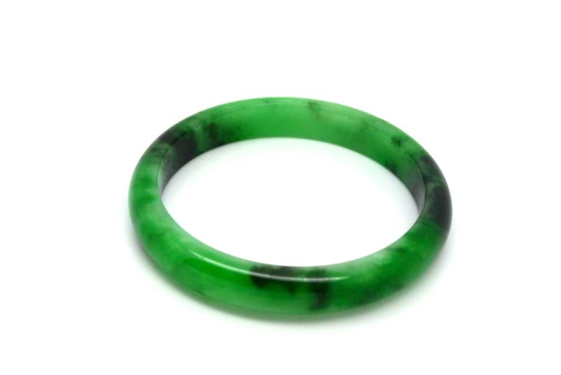 Jade-Armband Klasse A Durchscheinend Grün 5 8cm 4