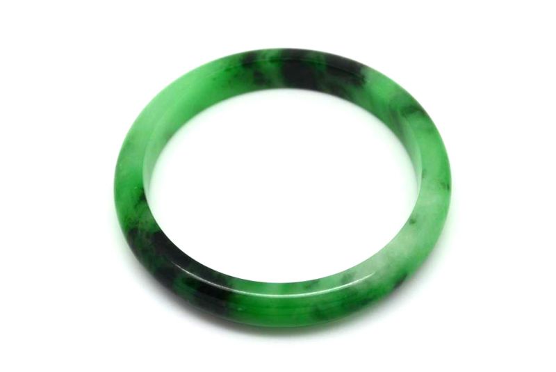 Jade-Armband Klasse A Durchscheinend Grün 5 8cm 5