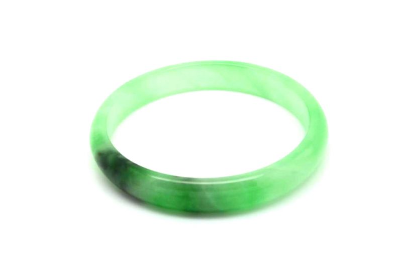 Jade-Armband Klasse A Durchscheinend Grün 5 9cm 2