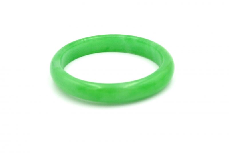 Jade-Armband Klasse A Durchscheinend Grün 2
