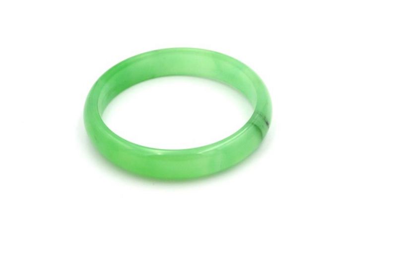 Jade-Armband Klasse A Durchscheinend Grün 3