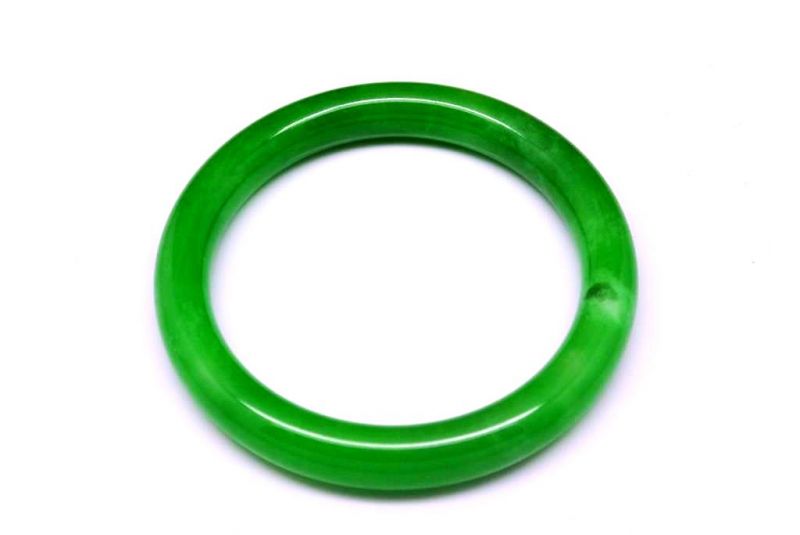Jade-Armband Klasse A Durchscheinend Grün 2