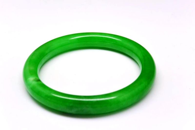 Jade-Armband Klasse A Durchscheinend Grün 3