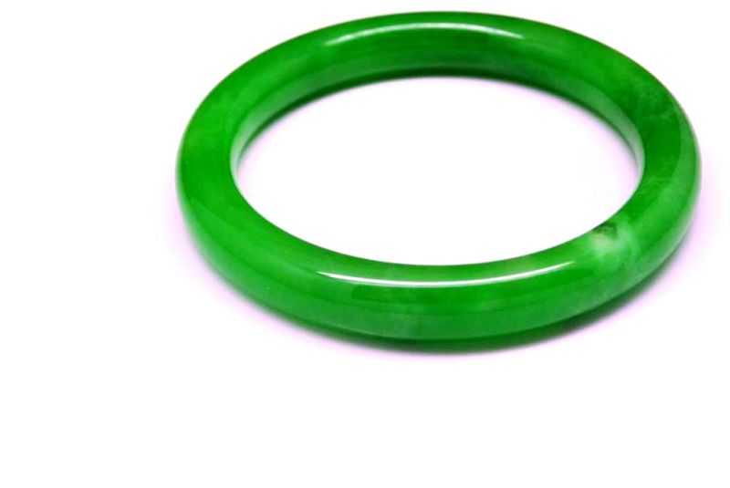 Jade-Armband Klasse A Durchscheinend Grün 5