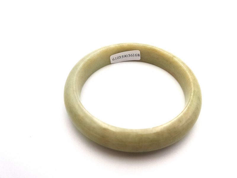 Jade-Armband Klasse A Grün-Orange-Highlights 3