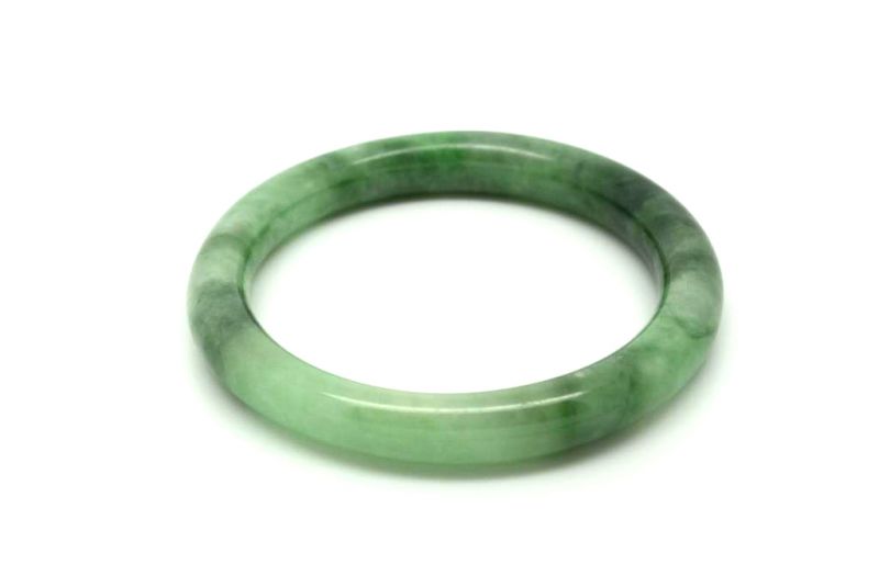 Jade-Armband Klasse A Grün Transparent 5 7cm 2