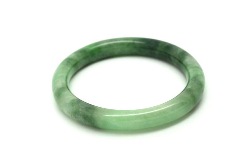 Jade-Armband Klasse A Grün Transparent 5 7cm 3