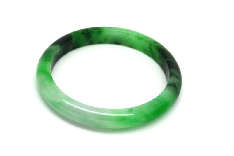 Jade-Armband Klasse A Grün Transparent 5,85 3