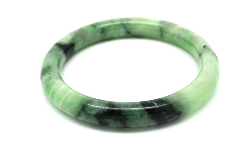 Jade-Armband Klasse A Grün Transparent 6cm 2