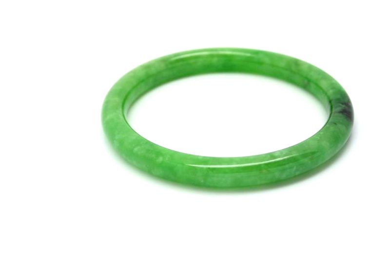 Jade-Armband Klasse A Grün und Dunkelgrün 5 7 2