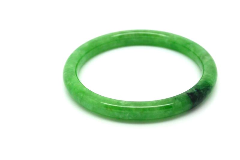 Jade-Armband Klasse A Grün und Dunkelgrün 5 7 3