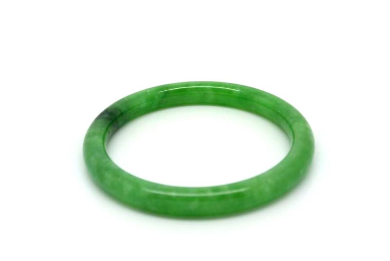 Jade-Armband Klasse A Grün und Dunkelgrün 5 7 4