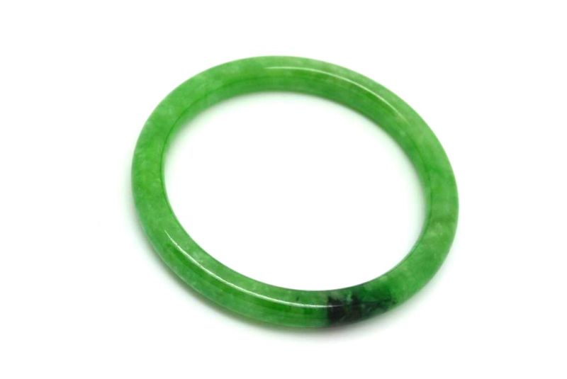Jade-Armband Klasse A Grün und Dunkelgrün 5 7 5